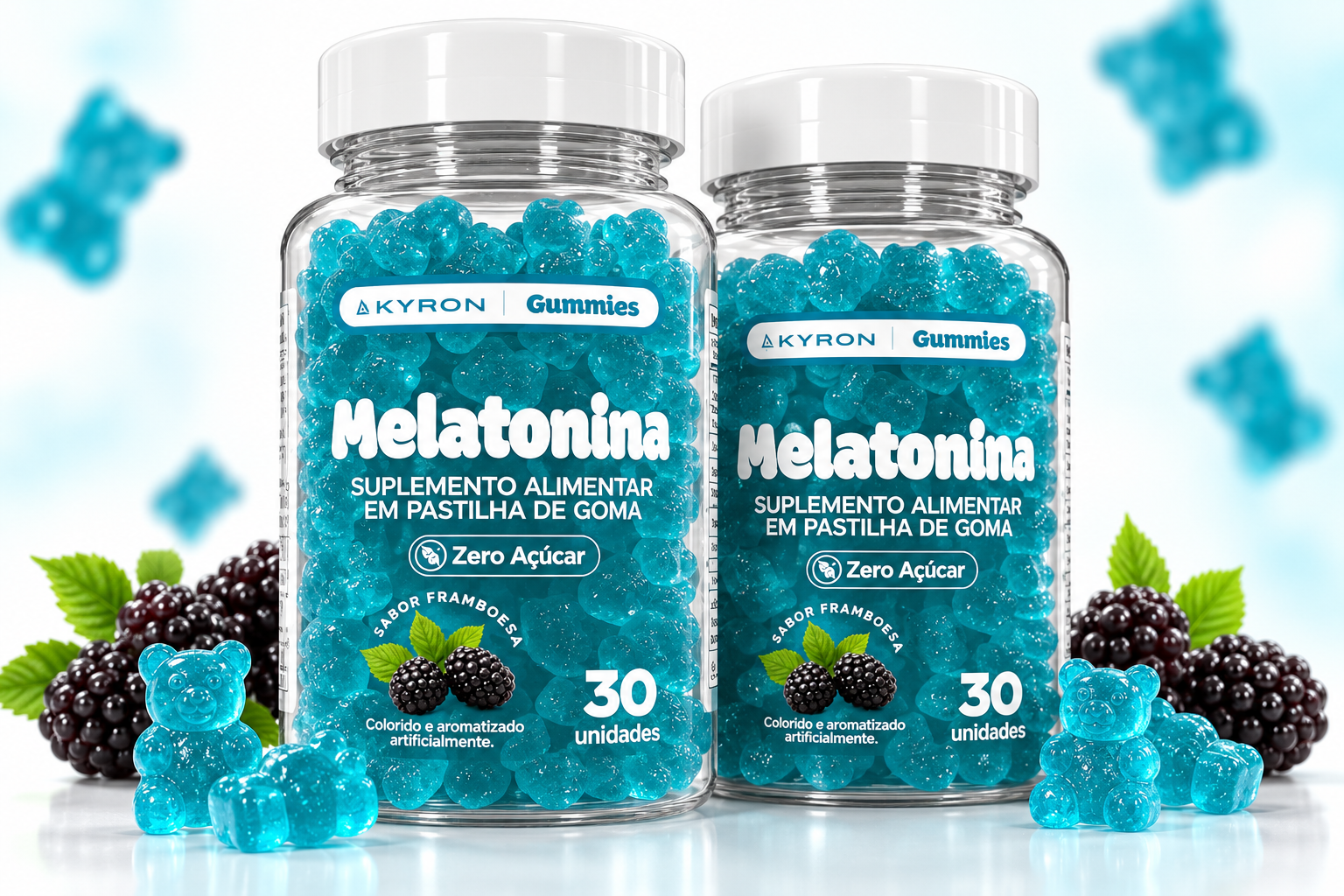 Kit com 2 potes de Melatonina Gummies